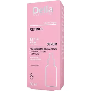 Сыворотка Delia Retinol 30 мл — против морщин для лица, шеи и декольте, 81% натуральный