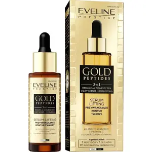 Сыворотка для лица Eveline Gold Peptides лифтинг 30 мл – пептидная формула с золотыми частицами