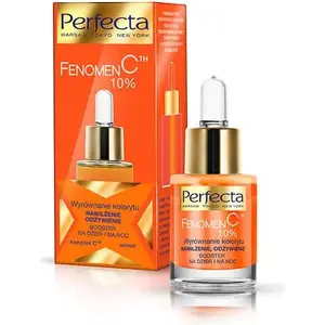 Seruma pastiprinātājs Perfecta Fenomen C 10% — 15 ml, C vitamīna koncentrāts ādas toni izlīdzina, mitrina un baro (dienai un naktij)