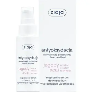 Face and Neck Express Serum Ziaja Jagody Acai 50 ml — smoothing and firming