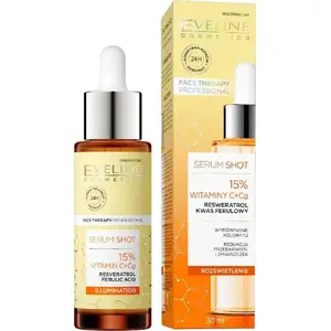 Сыворотка для лица Eveline Face Therapy Professional Serum Shot с 15% витамином C, 30 мл