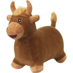 Plush Jersey Cow Hop and Bounce toy by Krea, soft stuffed animal, model 36-2039