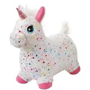 Plush Hopping Ride-On Horse Krea Hop And Bounce Rainbow — soft toy ride-on for kids