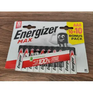 Alkāla baterija Energizer MAX AAA (LR03) komplekts 10+10 gab.