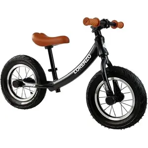 Balance bike No name Lorenzo — model 5276, black, child beginner two-wheel trainer
