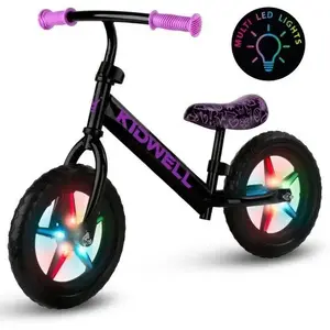 Беговел Kidwell REBEL — чёрно‑фиолетовый с LED‑подсветкой