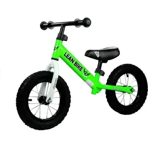 Bērnu balansstūre LEANToys Crown 2616 — zaļa, piepūšamie riteņi