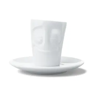 Mug Lumarko Fiftyeight T_02_12_01 White, single espresso cup 0.08 L, 60×60×75 mm