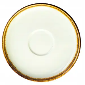 Cup saucer with handle Verlo V-88011-8, ceramic, diameter 15 cm