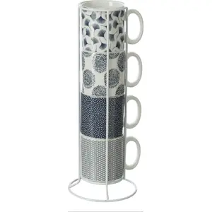 Tea cup set Secret de Gourmet 4 cups Japan 260 ml each