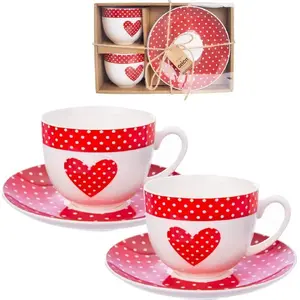 Cup with saucer set ORION 280 ml, 2 pcs, gift set