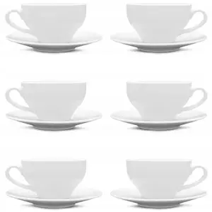 Cup with saucer for coffee or tea Lubiana Paula 290 ml porcelain set