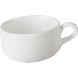 Cup low stackable 180 ml RAK R-BACU18-12 — low-profile stackable porcelain cup 180 ml
