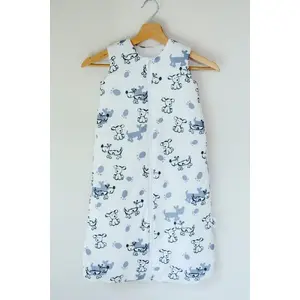 Конверт-спальный мешок pulp bamboo TOG 1,75 Jersey — утеплённый, для детей до 12 мес., с принтом собак