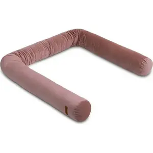 Защита-валик для кроватки Sensillo Velvet — пыльно-розовый
