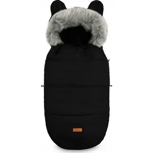 Спальный мешок для малыша Sensillo Sierra Black 100x50 см — хлопковый конверт для коляски и кроватки