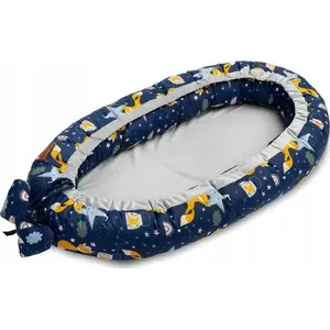 Детский кокон Sensillo Kokon Velvet 80x45 см — Sensillo Kokon Velvet Granatowy Liski