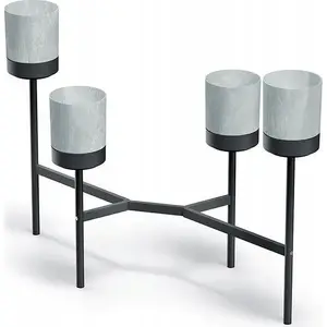 Flower pot stand Prosperplast Bloomie Stand IKD4L — low concrete-effect planter