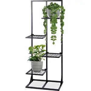 Metāla puķu statīvs ORION 4 līmeņi, melns, 102 cm