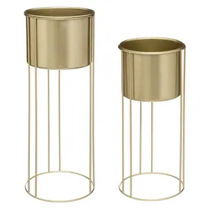 Vase ATMOSPHERA 185441 — iron gold, indoor, H 415 mm, D 185 mm