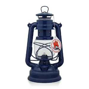 Degviela darbināms telts laterna Feuerhand Baby Special 276, galvanizēts tērauds, tvertne 0,34 L, 20 h, zils