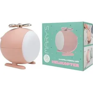 Night lamp Plexido LED helicopter pink — children's bedside LED nightlight