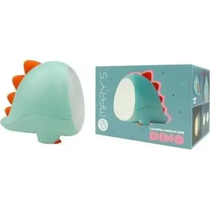 Night lamp Plexido LED Dino — green children's LED nightlight