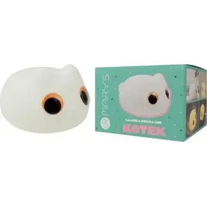Night Lamp Plexido LED Cat — bedside LED nightlight in cat shape, USB powered, soft white light