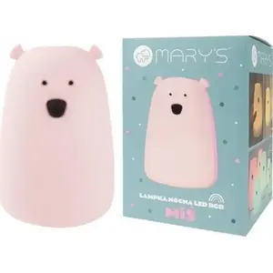 Night Lamp Plexido LED RGB+WW with Remote Control — Large Pink Bear