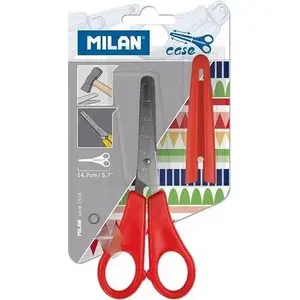 School scissors Milan model 320038 with safety cover by Milan