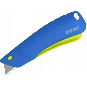 Safety Knife Dedra PHC Rebel with Retractable Blade, Blue