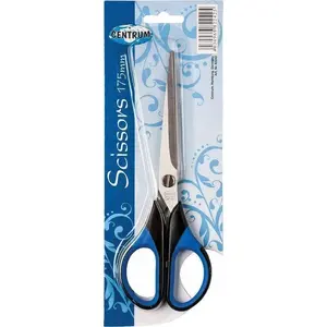 Scissors Centrum 17.5 cm with rubberized blue handle — Centrum CE82242
