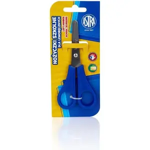 School scissors Astra for left-handed users model 285015, child-safe blades