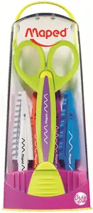 Scissors Maped Art & Craft Figure Cut set for Children, Multicolour, assorted patterns