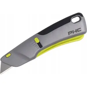 Safety Knife Dedra PHC Victa with Retractable Blade, Grey