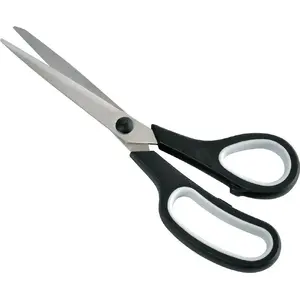 Scissors Stickn Office 215 mm overall length, 115 mm blade, black/gray, soft rubber grip