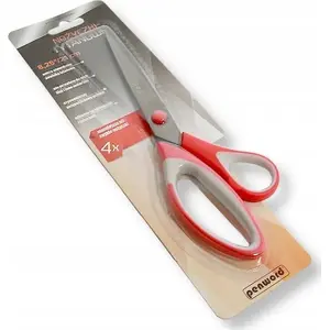 Teka office scissors titanium-coated model 552685, ergonomic handles, stainless steel blades