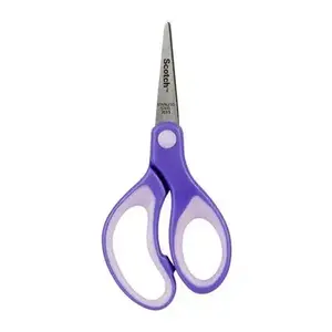 Scotch stationery/craft scissors FT600003337 — universal straight-cut, stainless steel blades, 120 mm, violet