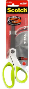 3M Scotch SCTI20 office scissors, straight cut, single, 200 mm, black/green/titanium