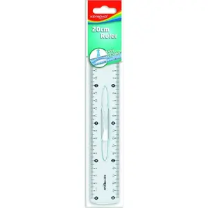 Ruler Keyroad 20 cm plastic with handle and hanging hole — KEYROAD KR971059-20