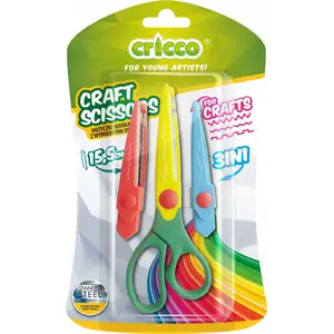 Decorative Craft Scissors Cricco with Patterned Blades CRICCO