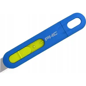 Safety Knife Dedra PHC Volo with Automatically Retracting Non-Replaceable Blade, Blue