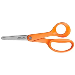Stationery/craft scissors Fiskars 1005166 — 130 mm, figure-cut, single, orange