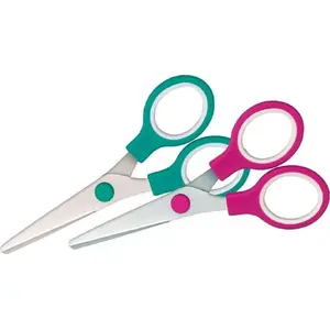Office scissors Tetis GN260-MA MIX — standard-length hand scissors, mixed-color handles