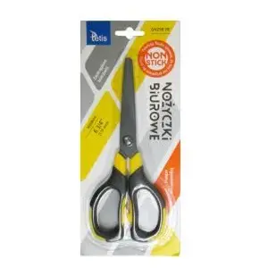 Office scissors Tetis Non-Stick GN290-YB, 170 mm blade length, yellow handles
