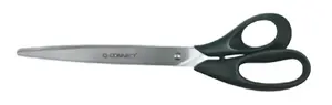 Office scissors Q-Connect KF02340, figure-cut blades, single, 255 mm, black metallic