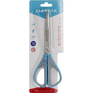 Scissors STARPAK model NOZYCZKI MET 210 SZKOL STK B/C — school scissors, 210 mm blade length