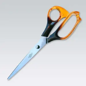 Office scissors Titanum 21 cm, amber handle, model TITA1964