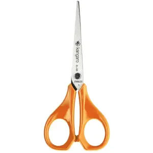 Office scissors Kangaro 15 cm — metal blades, plastic handles, assorted colors