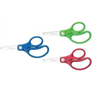 Children's scissors Kangaro 12.6 cm, safety blades, assorted colors, blister pack